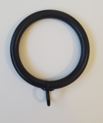 50 PIECES - 1-3/4'' BLACK IRON drapery   curtain drape ring with eyelet - 1.75''
