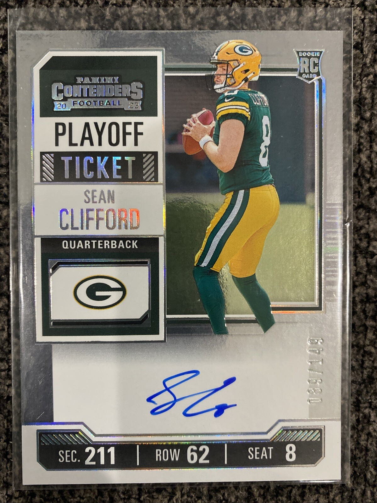 2023 Panini Contenders SEAN CLIFFORD Playoff Rookie Ticket Auto #/149 Packers 🔥