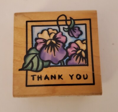 Stampendous THANK YOU Rubber Stamp Floral Flowers Craft- BXF | eBay