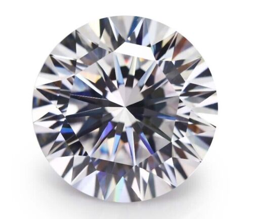 Natural Round White Cubic Faceted Cut Zircon 6.80 Ct Certified Loose Gemstone