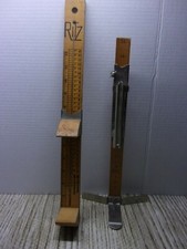 Vintage RITZ Shoe Foot Size Measure Ruler Wooden and PIN IT Skirt Marker