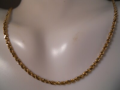 OROAMERICA 10K YELLOW GOLD DIAMOND CUT ROPE CHAIN