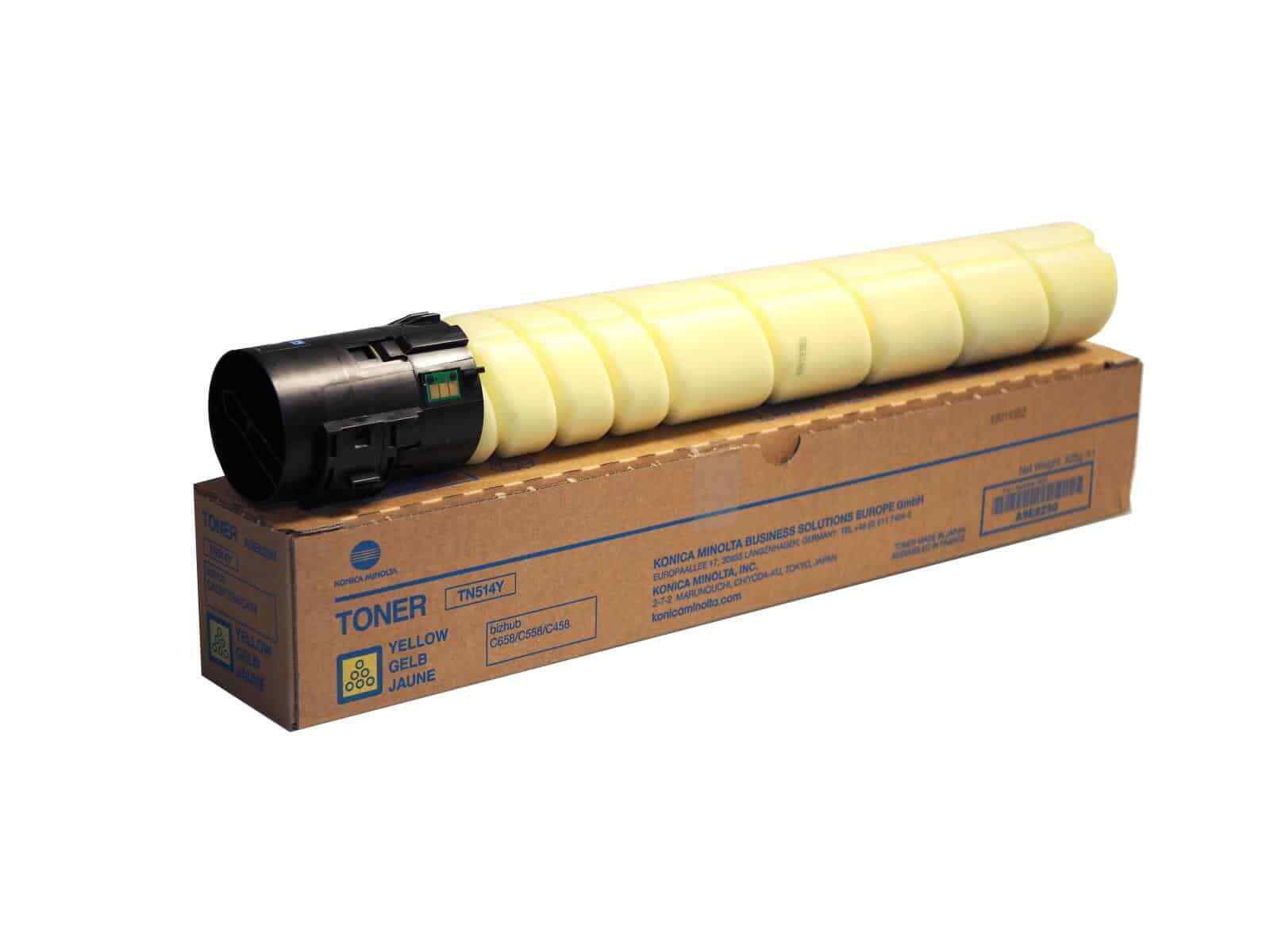 Genuine Konica Minolta TN514Y (A9E8250) Yellow Toner Cartridge