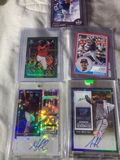 ozzie albies rookie auto /24 Cracked ice topps red /10 bowman chrome /99