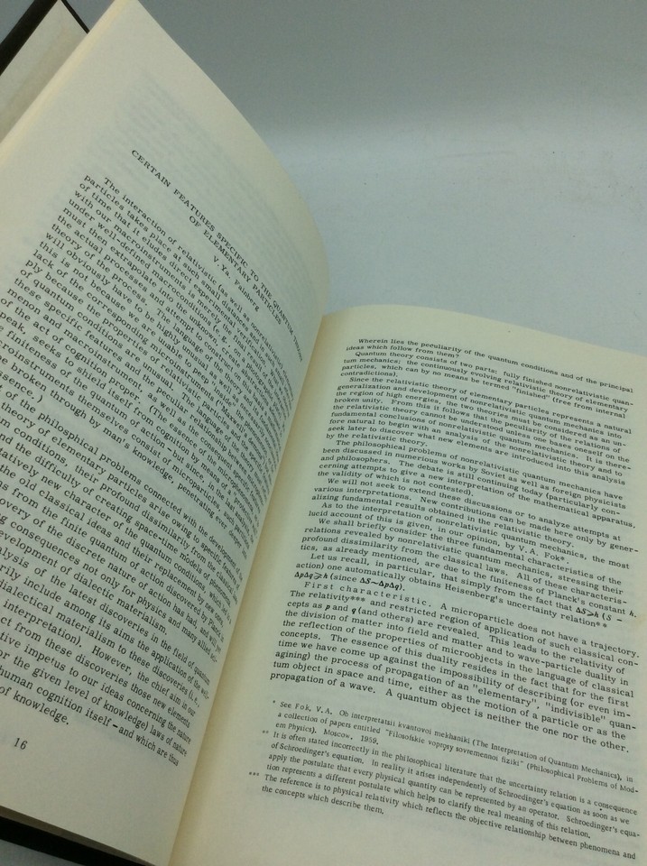 PHILOSOPHICAL PROBLEMS OF ELEMENTARY PARTICLE PHYSICS 1965 1st ed