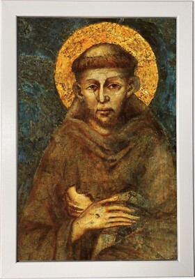 Gemälde Portrait Echtbild des Heiligen Franz von Assisi