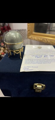 Faberge Ei - (hellblau Edt) Imperial Hen Egg mit Echtheitszertifikat