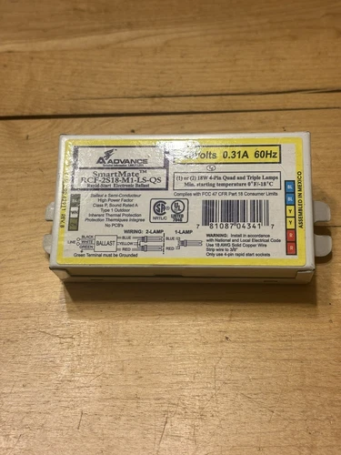 Advance RCF-2S18-M1-LS-QS Flourescent Quik-Start Dimming Ballast 18 Watt Lamp