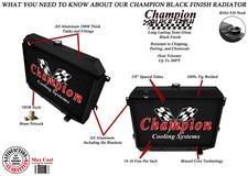 Kr Champion 3 Row Black Finish Radiator For 1970 - 1974 Mopar Small Block Engine