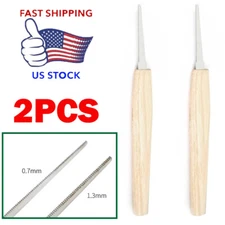 2X New 0.7mm 1.3mm Bridge Pin Hole Slotting Saw Kits For Guitar Repair Tool HOT
