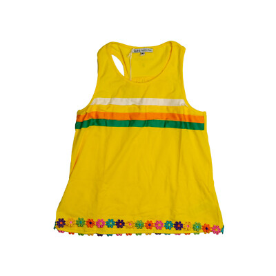 Patrizia Pepe Girls' Sleeveless T-Shirt w/ Tags, Yellow, Size: XL | US 12