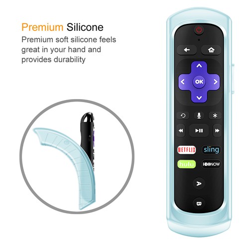 Silicone Case Anti Slip Shock Proof Cover For Roku Ultra / Roku 4 3 2 1 Remote - Picture 40 of 42