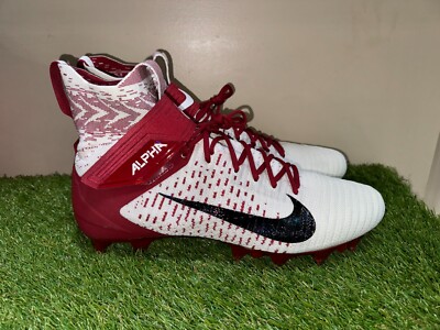 Nike Alpha Menace Elite Football Cleats White/University Red  display picture 2