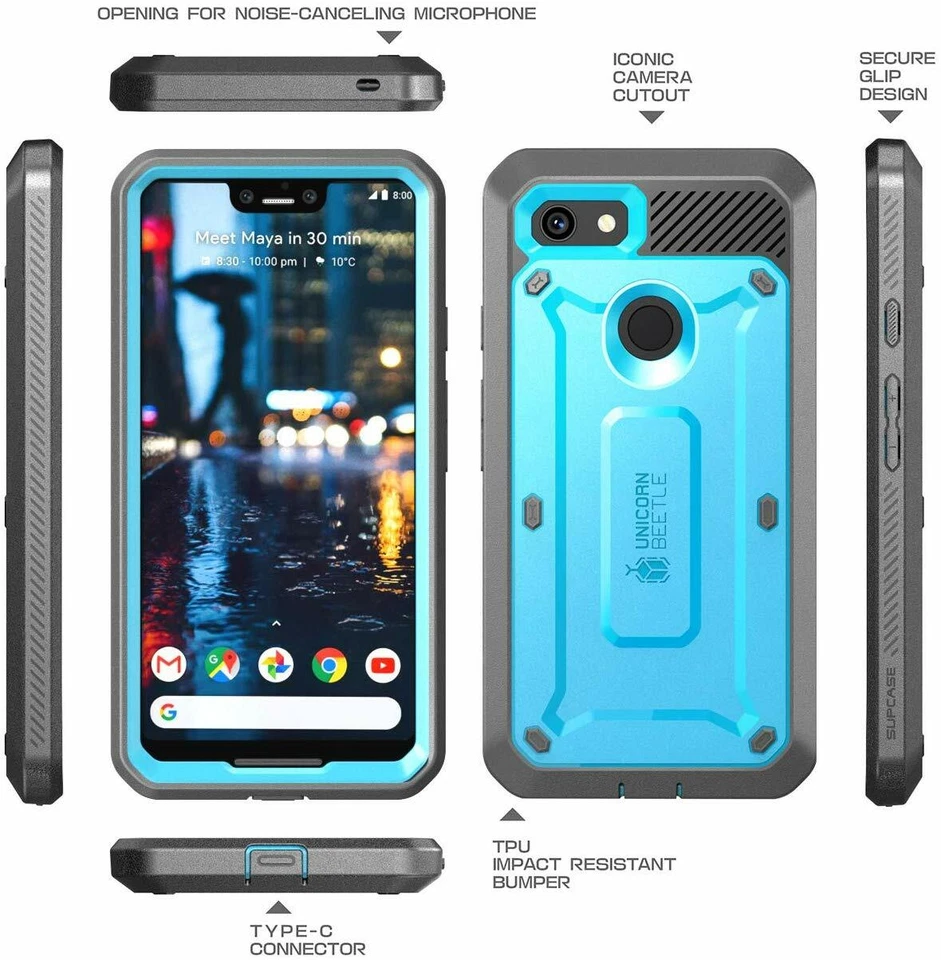 SUPCASE Google Pixel 2XL/3/3XL/3a/3aXL/4/4XL Case [UB Pro] Rugged Holster Cover - Image 4 of 4