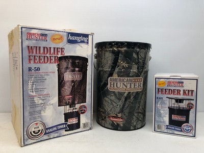 American Hunter 50lb Automatic Hanging Deer Wild Life Feeder W
