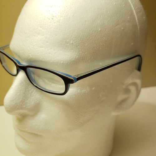 Fregossi Kids 303 Eyeglass FRAMES ONLY Unisex Youth 43-16-130 Black/Blue Polish - Picture 2 of 9