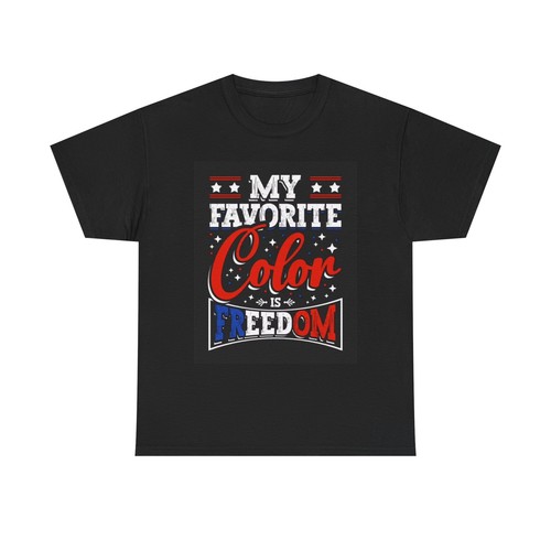 American Freedom Flag Tshirt favorite Color USA July 4th Unisex Heavy Cotton Tee