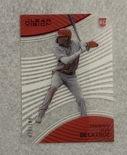 2023 Panini Chronicles Clear Vision Red 4 Elly De La Cruz 79/100 Cincinnati Reds