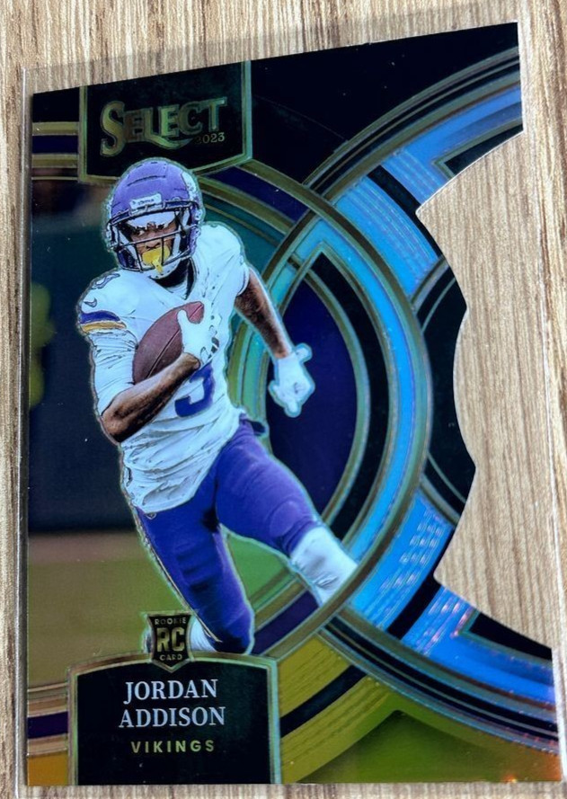 2023 SELECT BLACK & GOLD DIE-CUT ROOKIE PREMIER JORDAN ADDISON VIKINGS