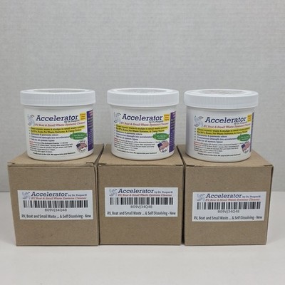 Accelerator By Dr. Pooper - RV Boat Small Waste Systems Cleaner Powder - 3 Pack!