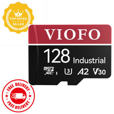 128GB Industrial microSD Card U3 A2 V30 High Speed with Adapter 4K Video