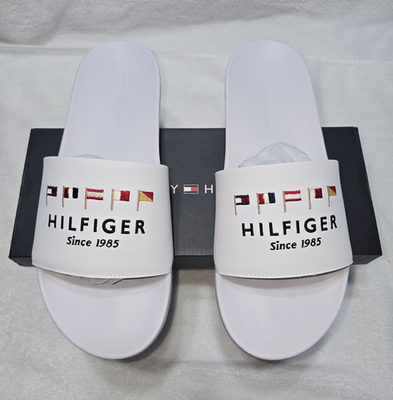 Tommy Hilfiger Men\'s Rozi Red White and Blue Striped Pool Slide Sandals Tommy Hilfiger Men main image 3