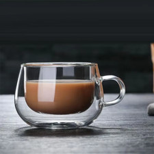 150-350Ml Heat Resistant High Borosilicate Glass Mug Double Wall Glass Coffee Cu