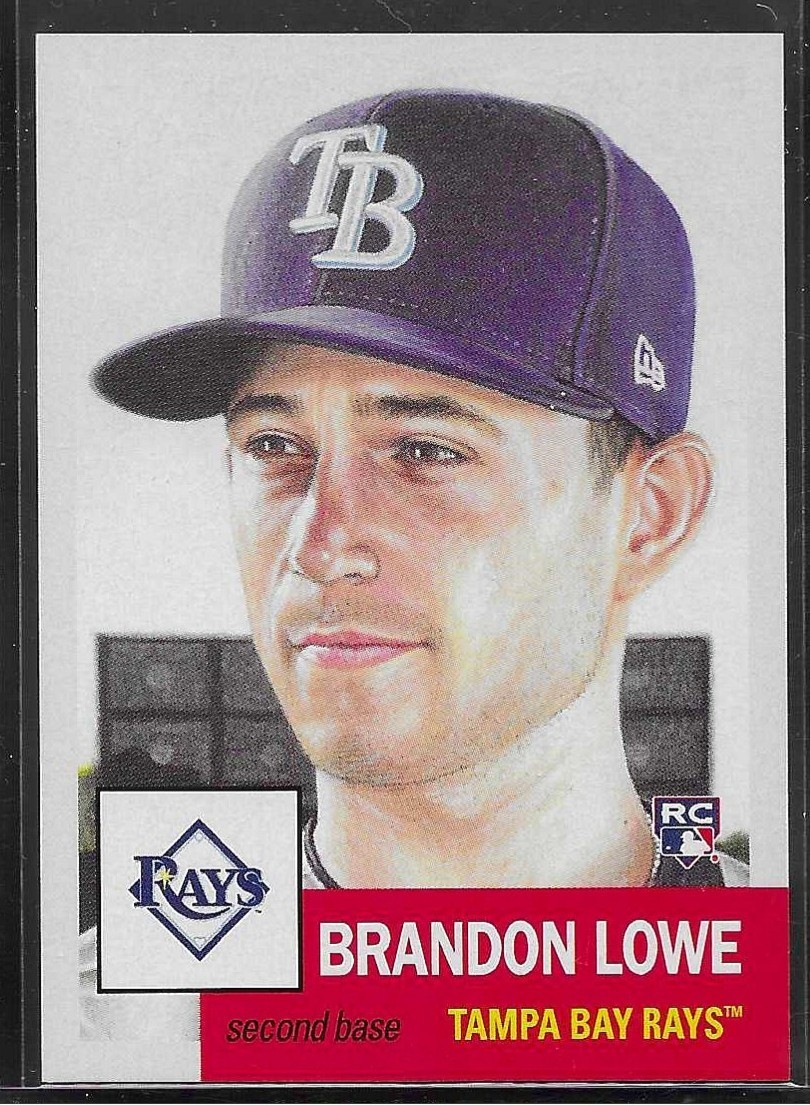 2019 TOPPS LIVING SET # 161 BRANDON LOWE RC Rookie Tampa Bay Rays 2936 Printed b