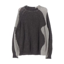 Millo Archive 23FW Crew Neck Dyed Knit Sweater Charcoal