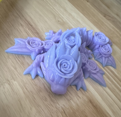 Articulated rose  Dragon 3D Printed Flexi Fidget Desk Toy Fantasy Gift