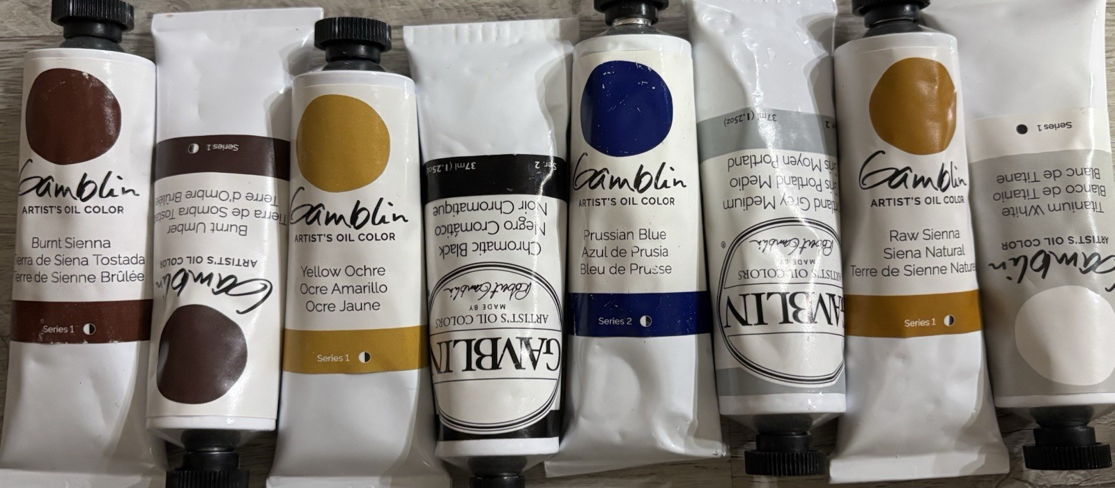 Gamblin Artist’s 16 Oil Colors Set 37ml Paint Tubes Robert NEW Art Canvas Brush