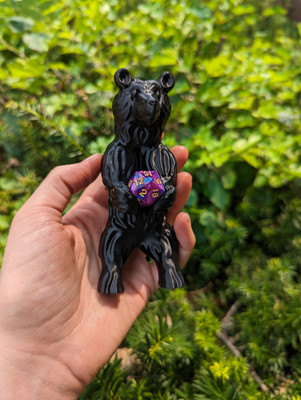 Grizzly Bear Dice Guardian 3D Printed Dice Guardian Role Playing Grizzly D