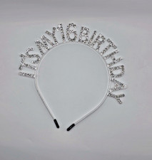 Sweet 16 It's My 16 Birthday Silver  Rhinestone Crown Tiara Headband