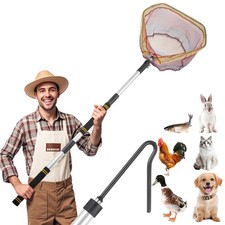 Frebuta Chicken Catcher Net,37 to 93in Chicken Catcher Leg Hook Extra Long Handl
