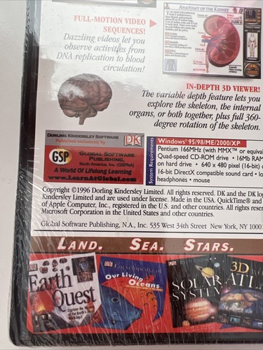 The Ultimate Human Body 2.0 by DK Multimedia for Windows CD-ROM Vintage 1996 - Picture 4 of 4