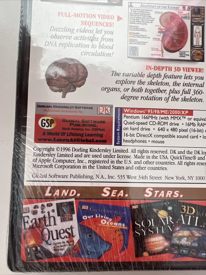 The Ultimate Human Body 2.0 by DK Multimedia for Windows CD-ROM Vintage 1996 - Image 4 of 4