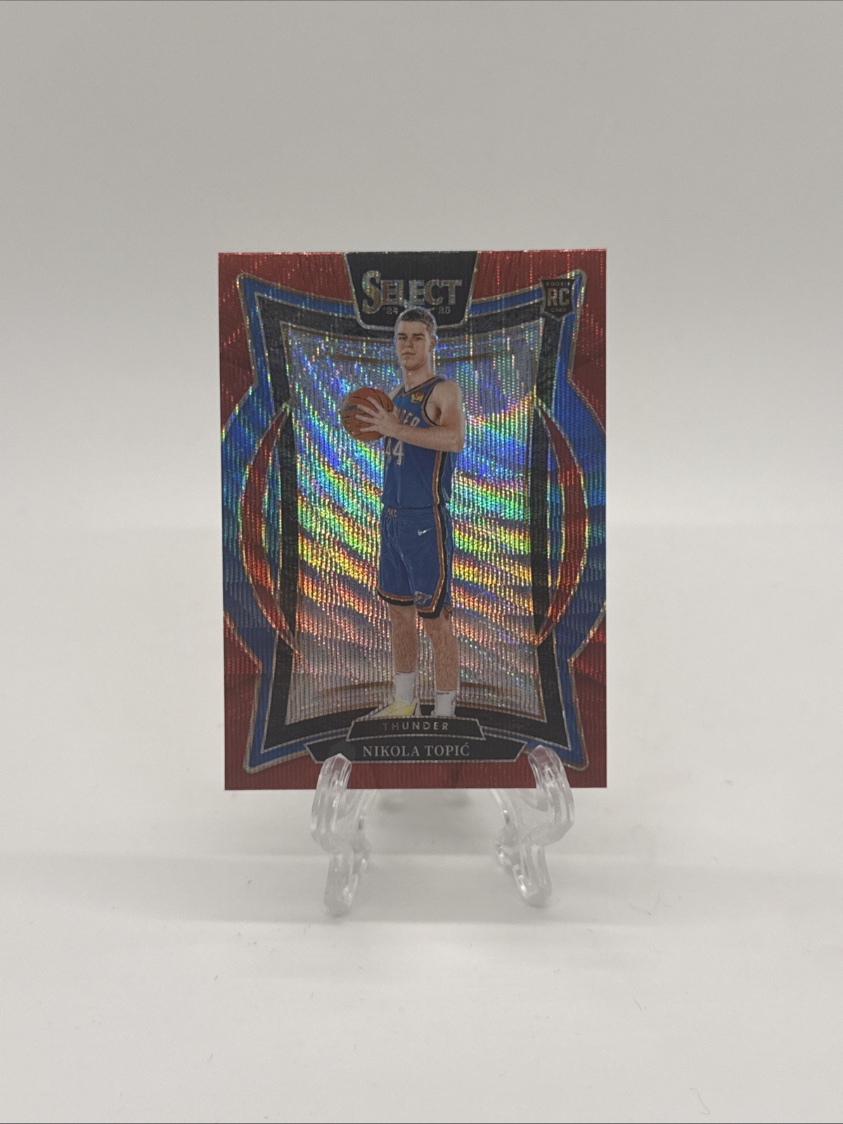 2024-25 Panini Select #89 Nikola Topic Red Wave Prizm