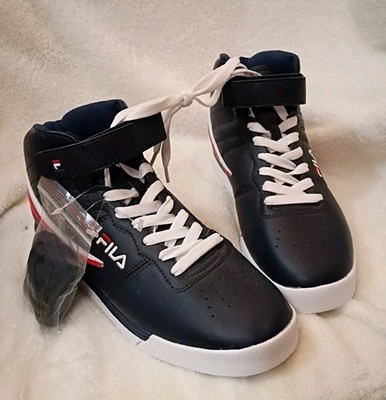 Fila Vulc 13 Mid Men's Sneakers Black White Red Hi Top Basketball Shoes Size 7