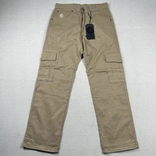 8732 & Co Pants Mens 32x31 Cargo Canvas Paratrooper Utility Tactical Embroidered