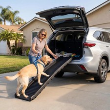 61" Folding Pet Ramp, Portable Dog Ramp for Cars, SUVs, Beds Couches