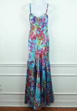 Vintage Cache Size 2 Gown Formal Maxi Dress Silk Y2K Fairy Hoco Glam Baddie Prom