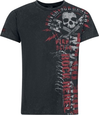 Rock Rebel by EMP Herren multicolor T-Shirt mit Acid-Wash
