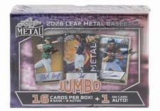 2 Box Lot 2026 LEAF METAL BASEBALL HOBBY JUMBO BOX- Sealed Boxes