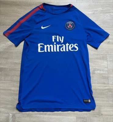 Maillot entraînement vintage PSG 2017/2018 bleu / Très Bon État - Photo 1/4