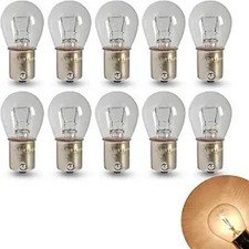 10 PCS Car 1156 Turn Signal Light, P21W 1141 S25 High Brightness Color: White