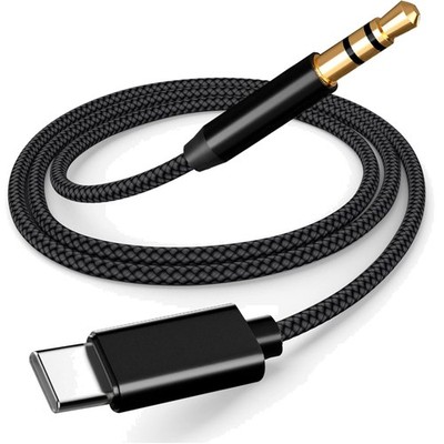 USB-C auf 3,5-mm AUX Kabel 1m Audio Kabel für Smartphone, Auto, Kopfhörer