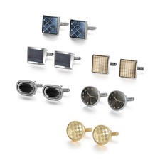 Cufflinks Set 6 Pairs for Men, Business Formal Shirts Buttons Cuff Link Packe...