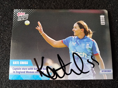 Topps Now 2024 signed card #23 England Cricket Kate Cross ODI captain v Ireland