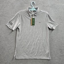 Travismathew Men Polo S Gray Heater Series Short Sleeve Logo Embroidered NWT