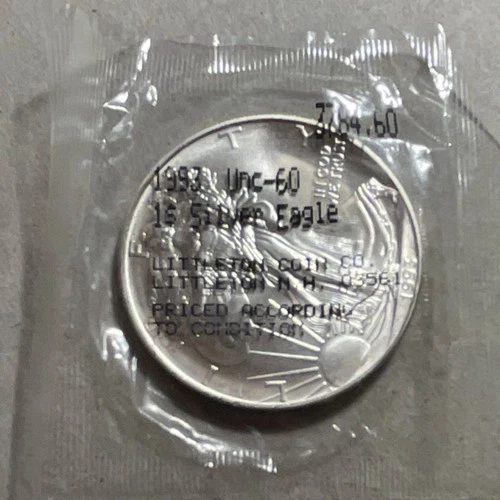 U.S. Mint American Eagle 1993 1 oz .999 Fine Silver One Dollar Coin